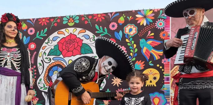 Día de los Muertos feest - decoratie en livemuziek